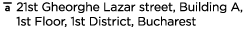 21st Gheorghe Lazar street, Building A, 1st Floor, 1st District, Bucharest